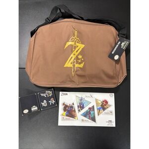 The Legend of Zelda Breath of the Wild Messenger Bag Stickers & Pin Set